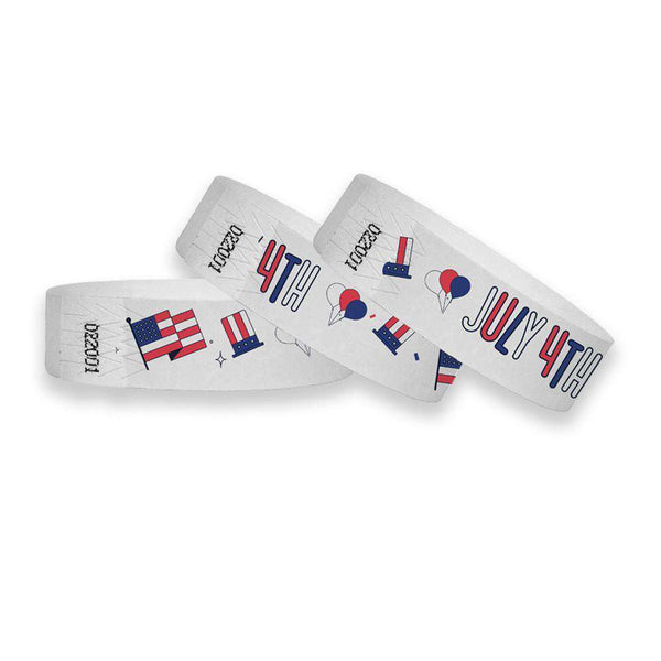 3/4 4th of July Wristbands Full Color Wristbands