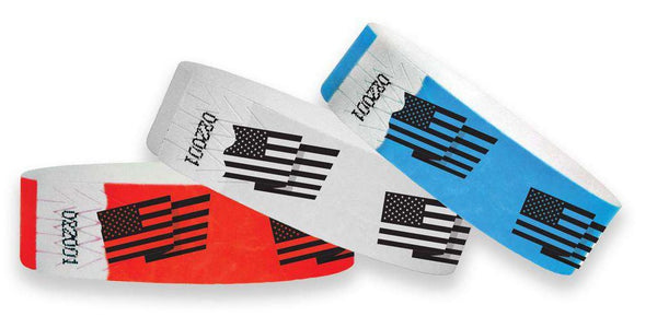 3/4" American Flag Wristbands