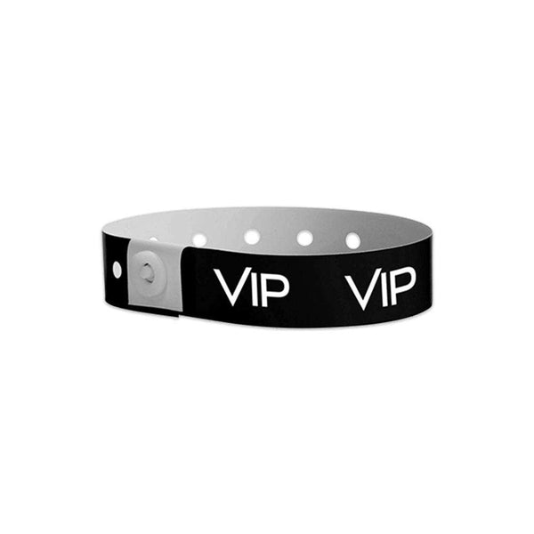 Black Vip Plastic Wristbands Design