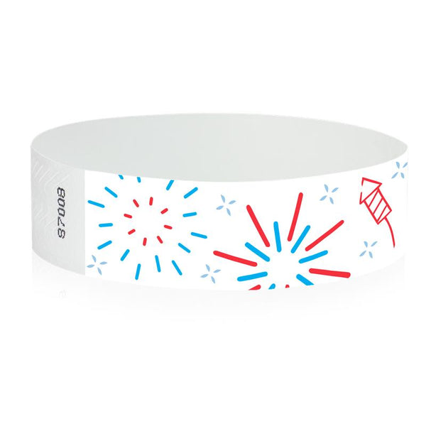 3/4" Tyvek USA Fireworks Wristbands