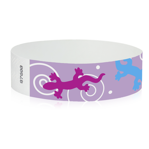 3/4" Tyvek Geckos Wristbands