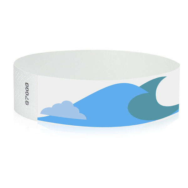 3/4" Tyvek Ocean Breeze Wristbands