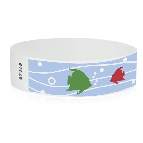 3/4" Tyvek Tropical Fish Wristbands