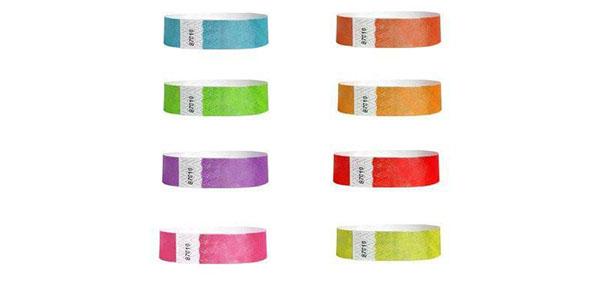 Custom Printed 3/4" Metallic Tyvek Paper Wristbands