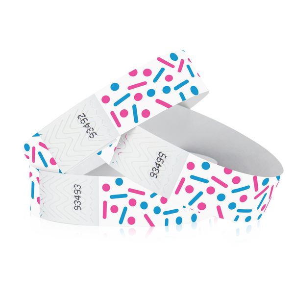 3/4" Tyvek Sprinkles Wristband