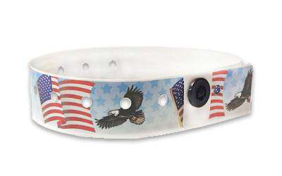 American Flag and Eagle Plastic Wristbands