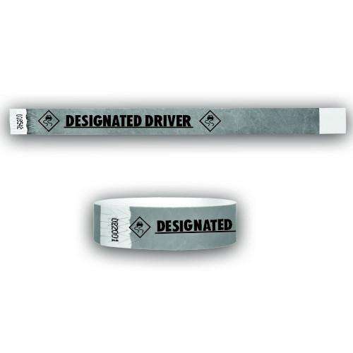 3/4" Tyvek  Designated Driver Wristbands