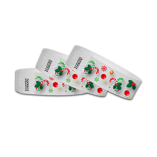 3/4" Jolly Christmas Multi-Color Wristbands