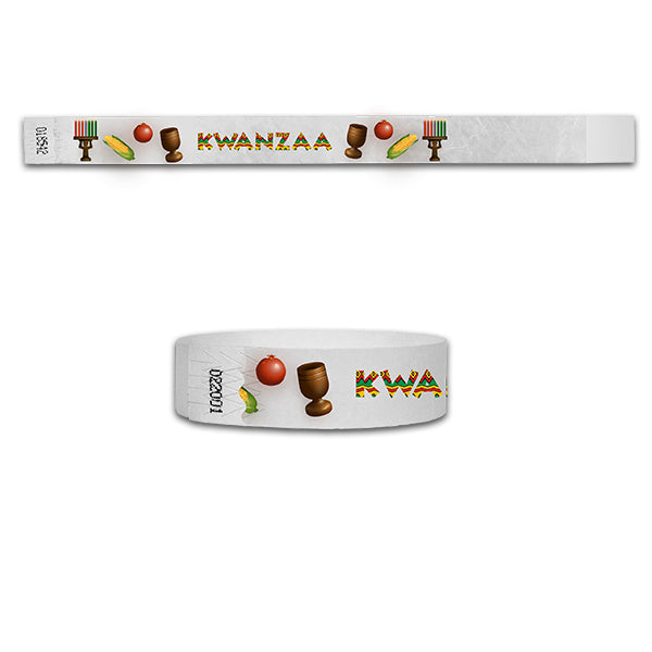 3/4" Kwanzaa Multi-Color Wristbands