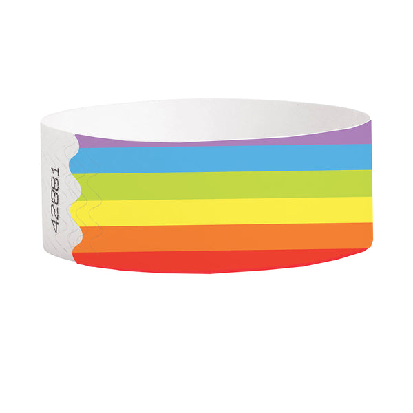 1" Tyvek Rainbow Wristband