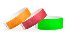 1" Tyvek Solid Color Wristbands