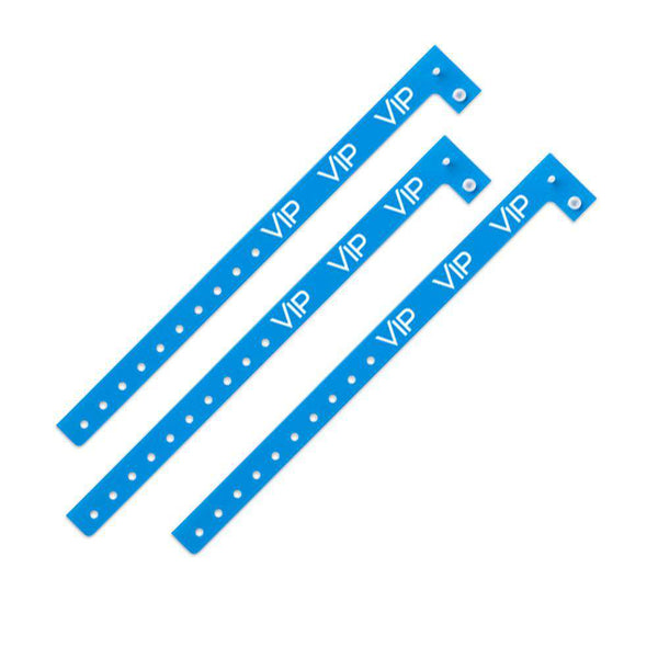 Blue Vip Plastic Wristbands Design