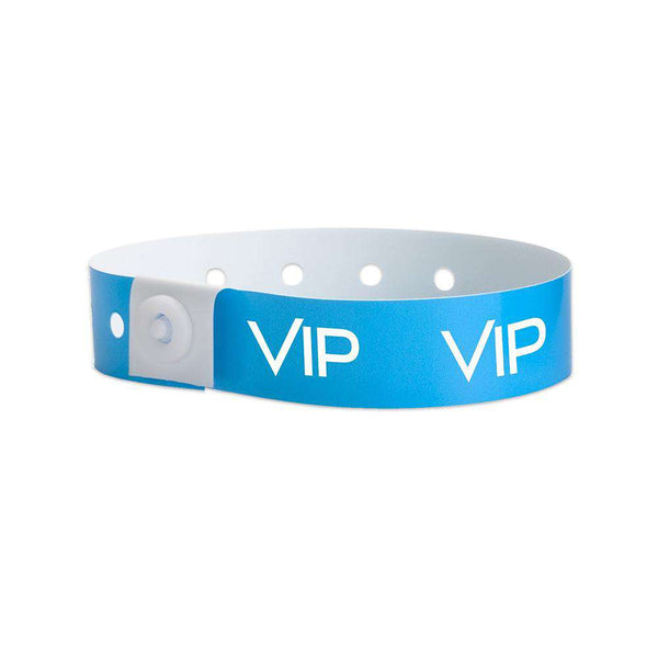 Blue Vip Plastic Wristbands Design