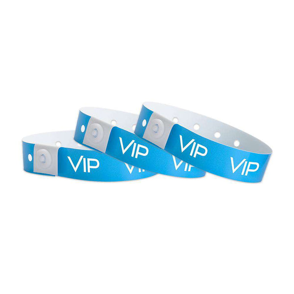 Blue Vip Plastic Wristbands Design
