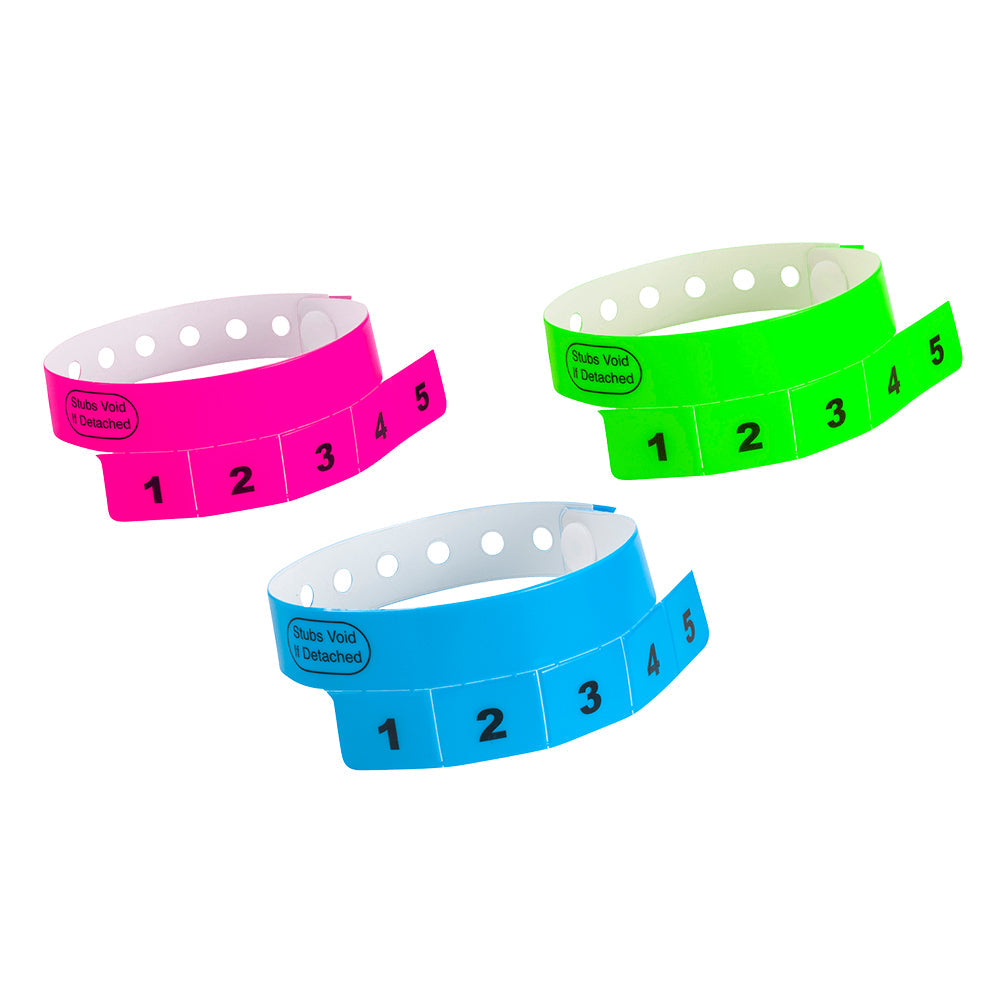 CASH TAG 5 Tabs Vinyl Wristbands 500 Box