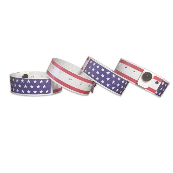 American Flag Plastic Wristbands Design 1