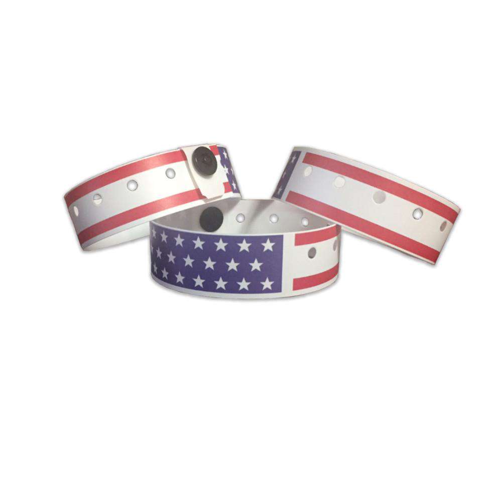 American Flag Plastic Wristbands Design 1