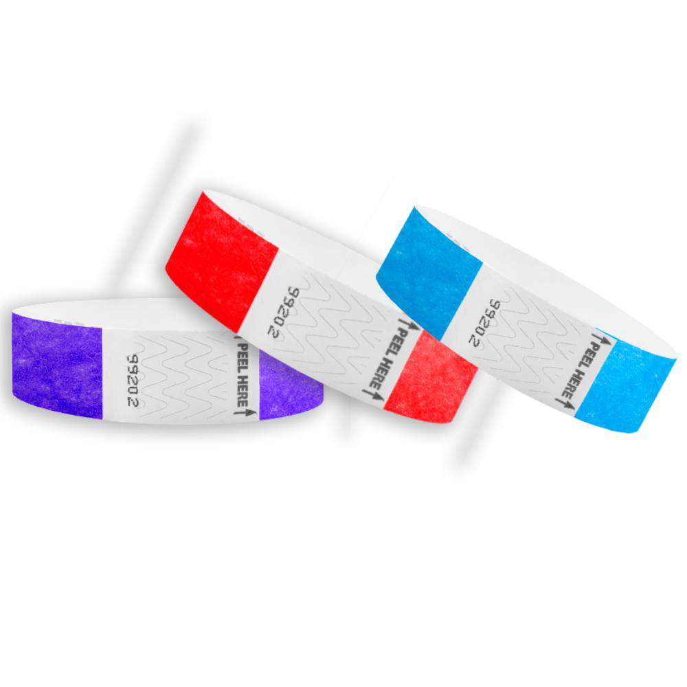 3/4" Tabless Wristbands Solid Colors