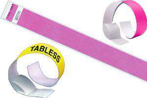 1" Tyvek Paper Wristband Tabless Solid Colors